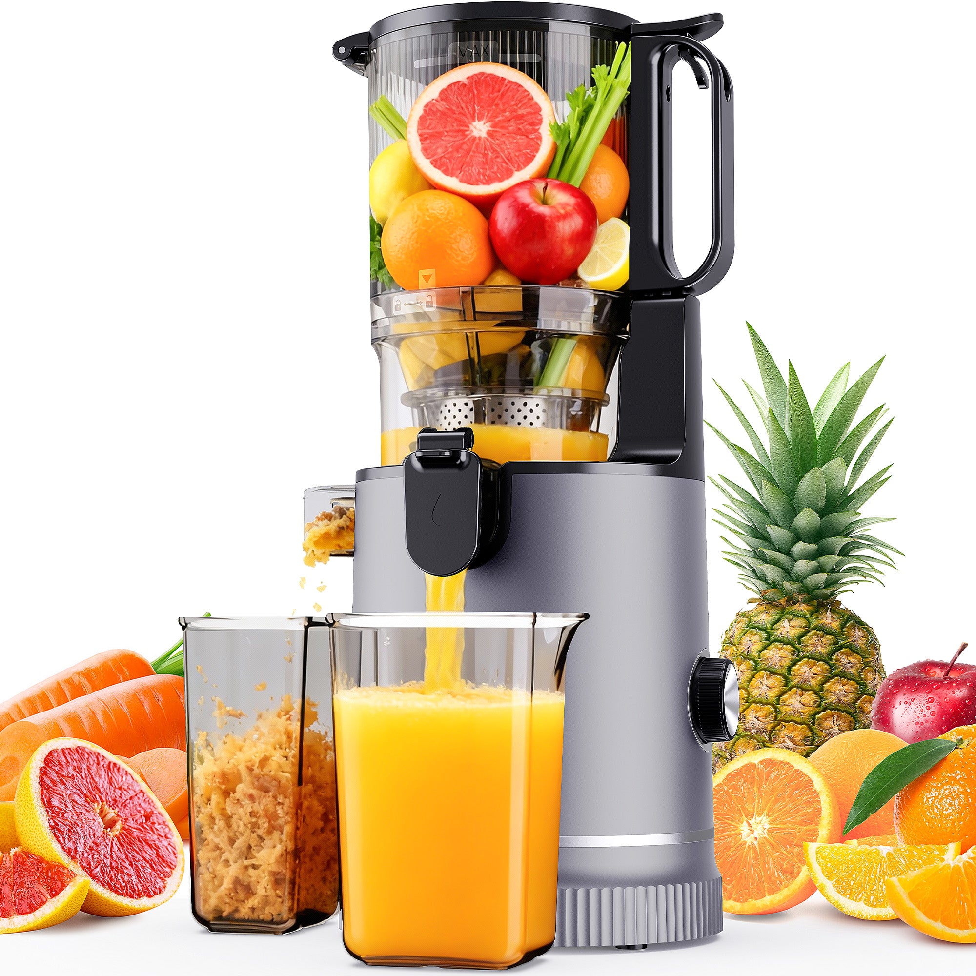 https://www.walmart.com/ip/Cold-Press-Juicer-5-9-Wide-Feed-Chute-Juice-Extractor-Machine-High-Yield-Ultra-Quiet-Easy-Clean-Slow-Masticating-Juicer-Whole-Fruits-Vegetables-Gray/18546372268