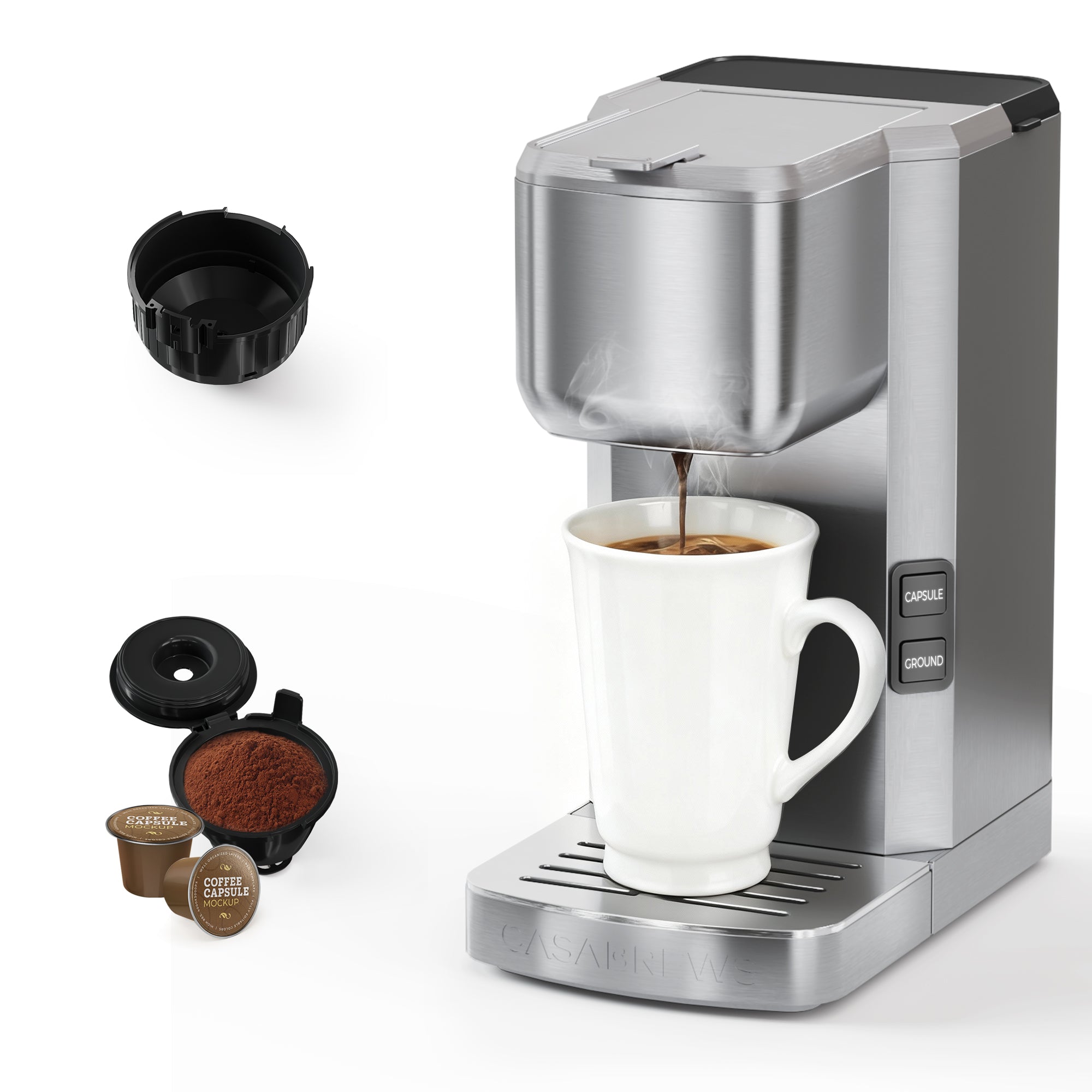 3-in-1 Coffee Maker, 14oz Compact Coffee Machine for Kitchen Appliances