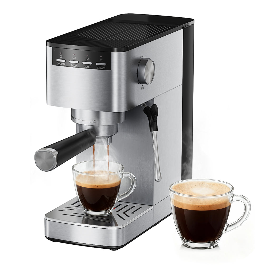 15Bar Espresso Machine, 3-in-1 Coffee Maker with Steam Wand for Cappuccino Latte