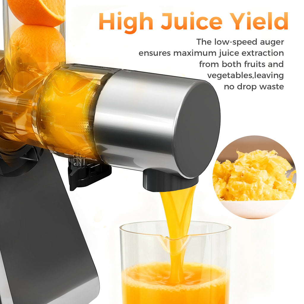 Cold Press Juicer, Juicer Machine with 55RPM, High Juice Yield for Fruits & Vegetables, Easy to Clean