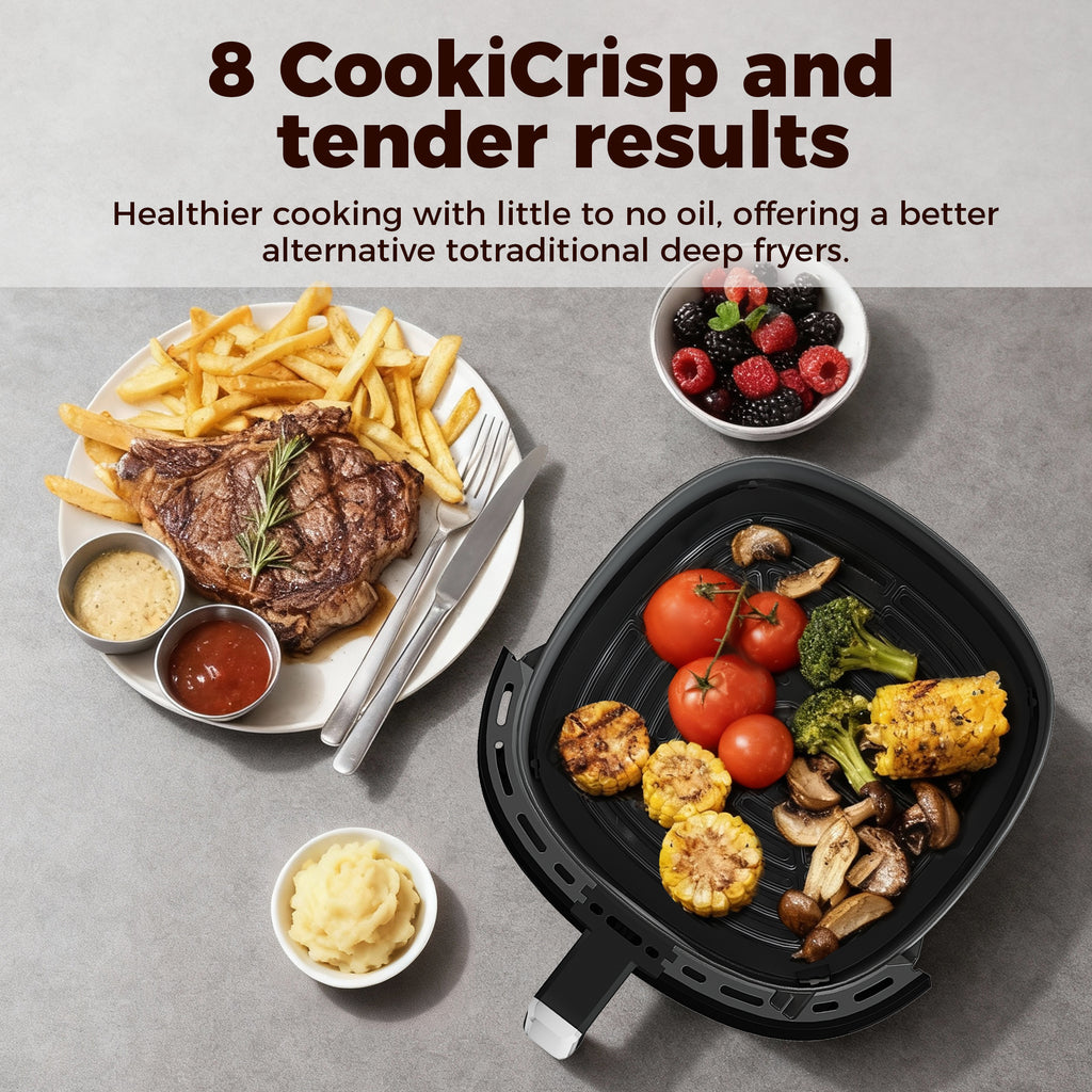 6QT Digital Air Fryers, Large Capacity Air Fryer with Touchscreen 1800W for Healthy Frying, Family Size