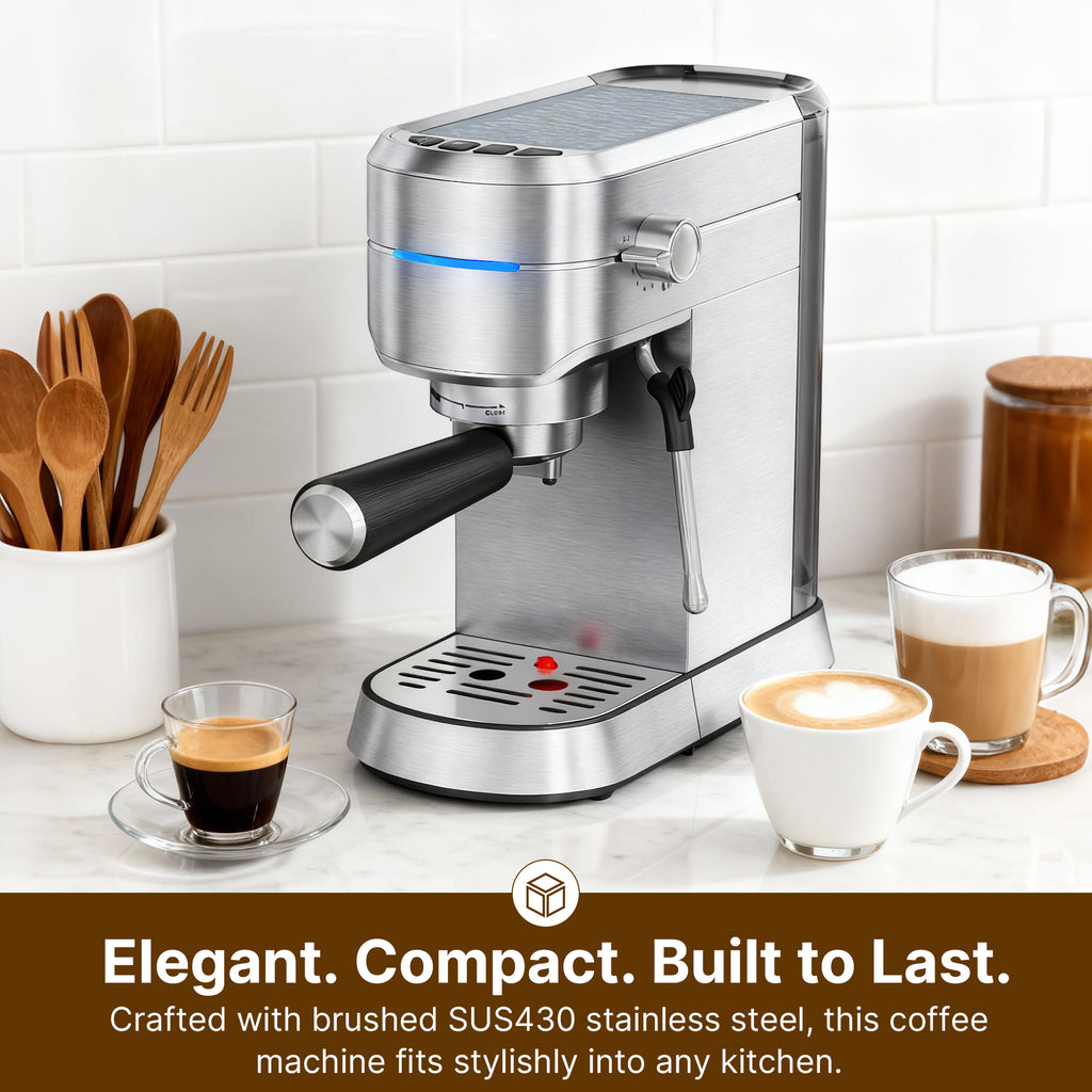 Professional Espresso Maker Machine, 15 Bar Expresso Machine with Steam Wand Ideal Coffee Maker for Espresso Cappuccino