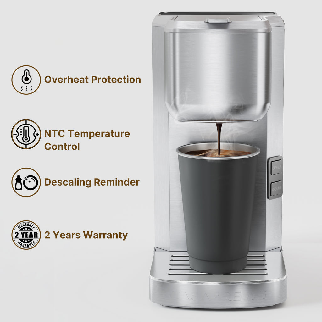 3-in-1 Coffee Maker, 14oz Compact Coffee Machine for Kitchen Appliances