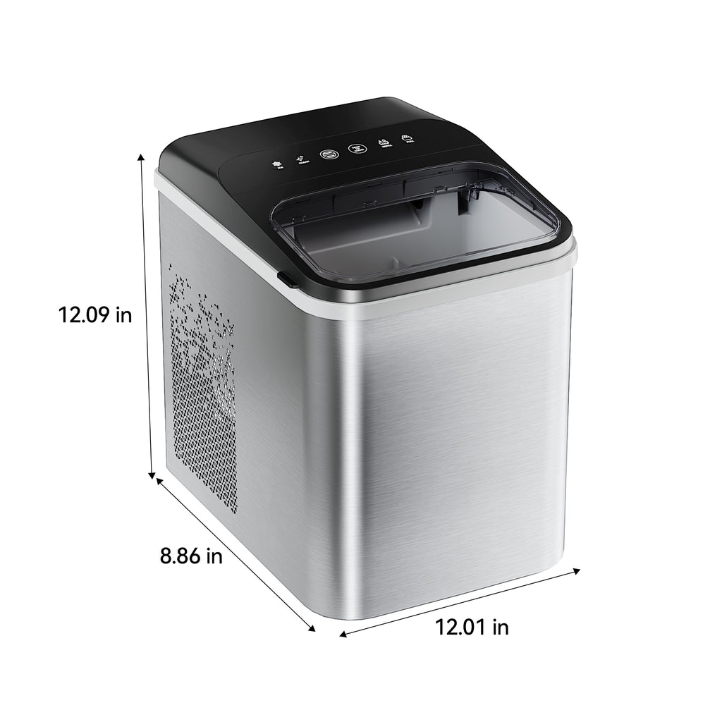 Nugget Ice Maker Countertop 33LBS, Self-Cleaning Portable Ice Machine with Quick 15-Min Ice Making