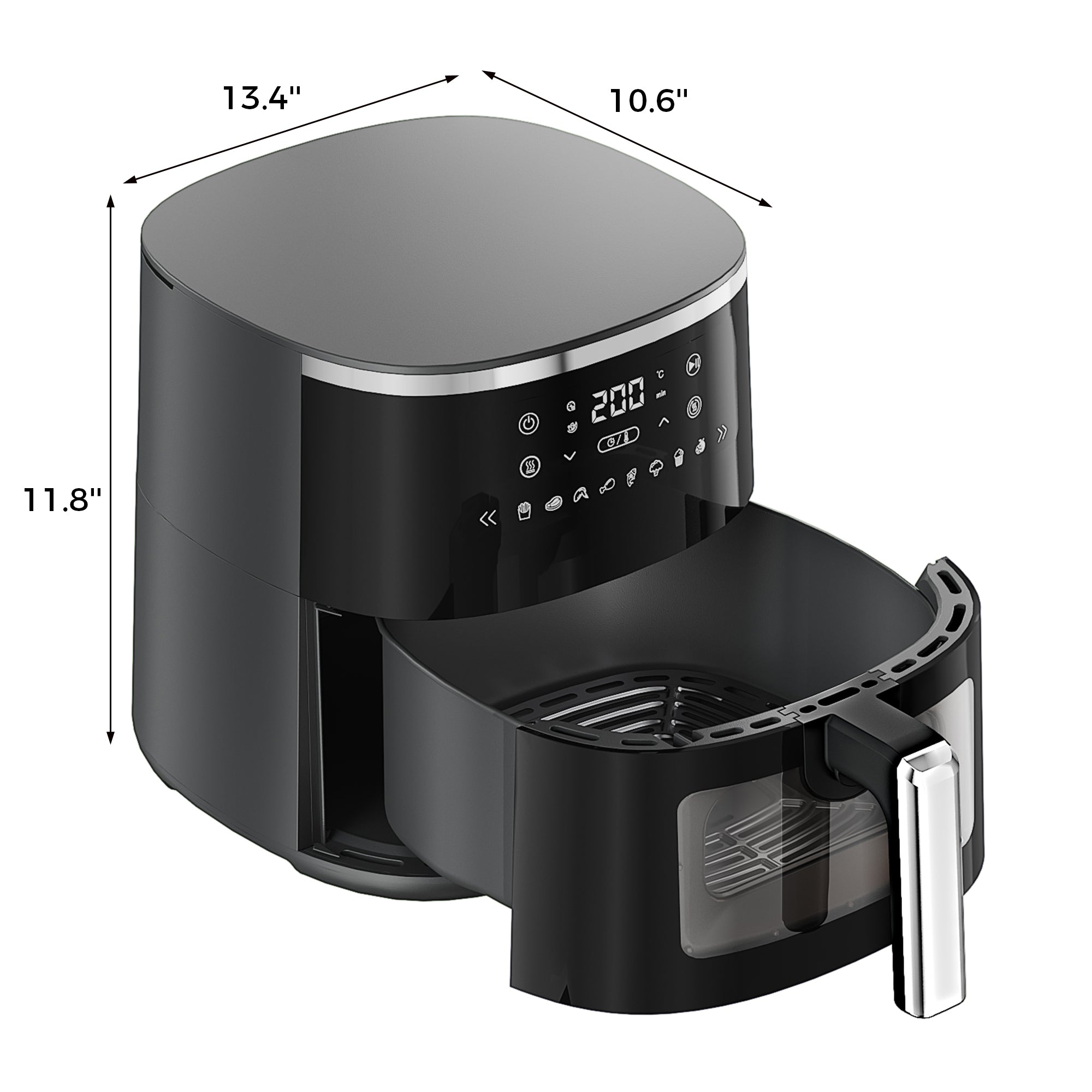 4.5QT Digital Air Fryer, Compact 1800W Hot Air Fryers  for Small Kitchen Appliance Countertop