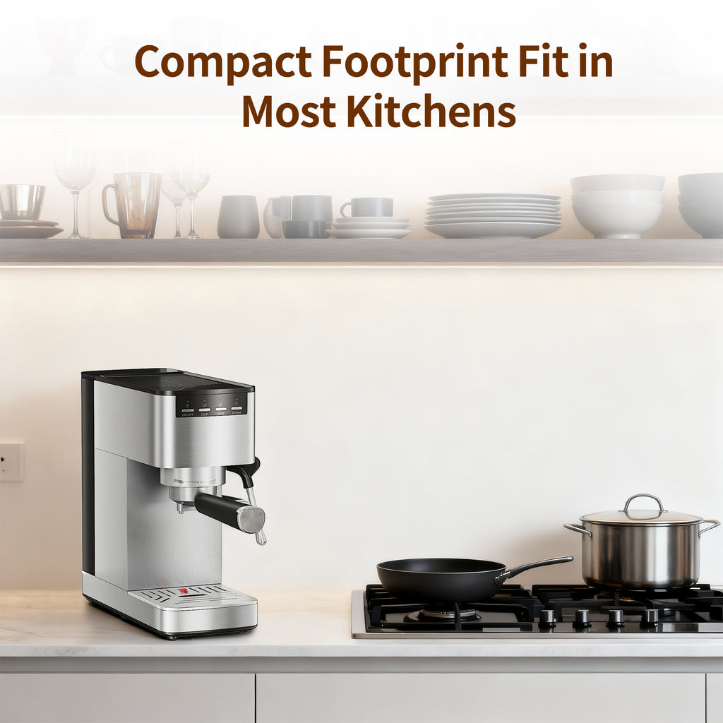 15Bar Espresso Machine, 3-in-1 Coffee Maker with Steam Wand for Cappuccino Latte