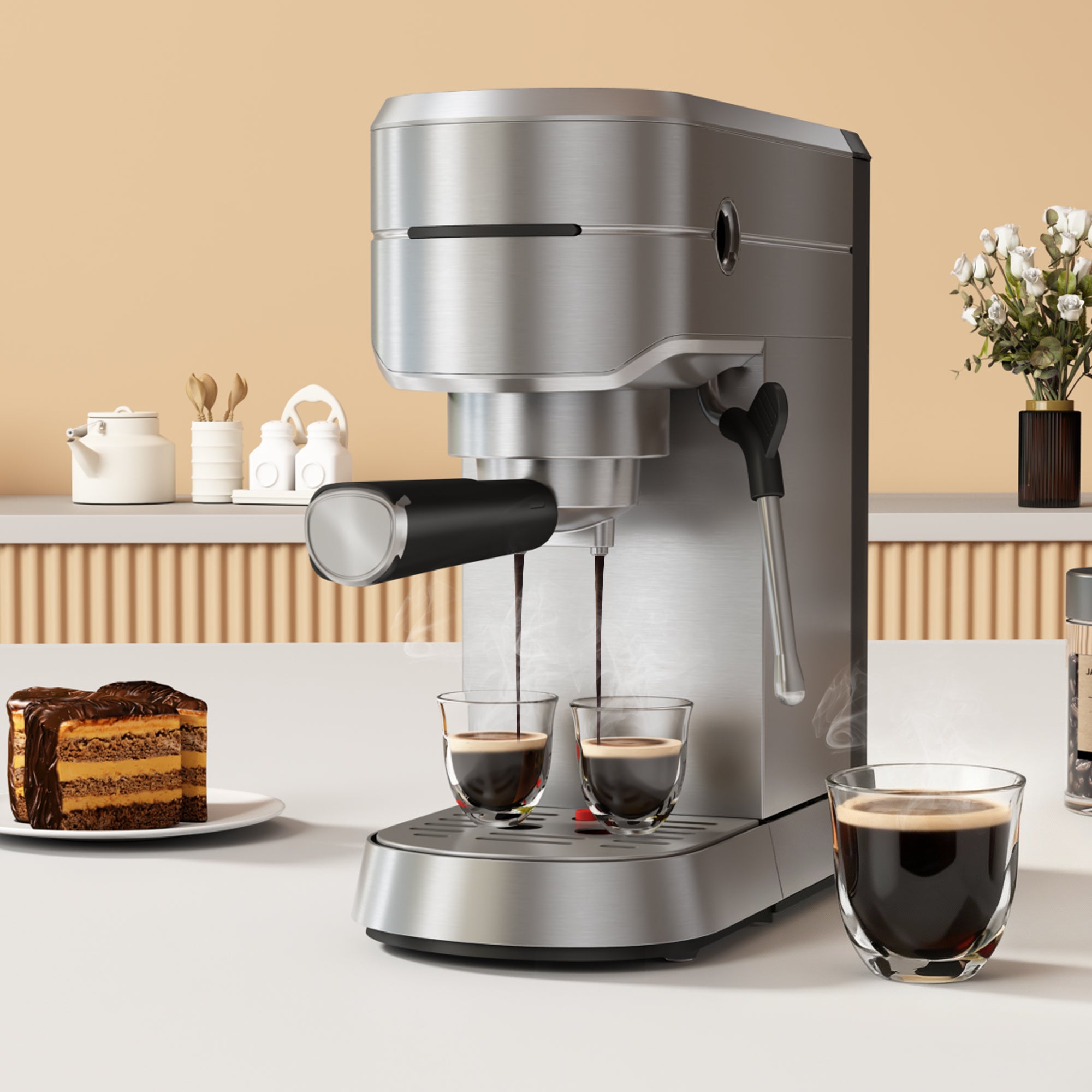 3-in-1 Coffee Maker, 14oz Compact Coffee Machine for Kitchen Appliances